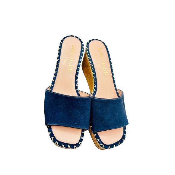 Kate Spade Shoes - Kate Spade NY Cosette espadrille wedge sandal Navy suede leather heels shoes s11